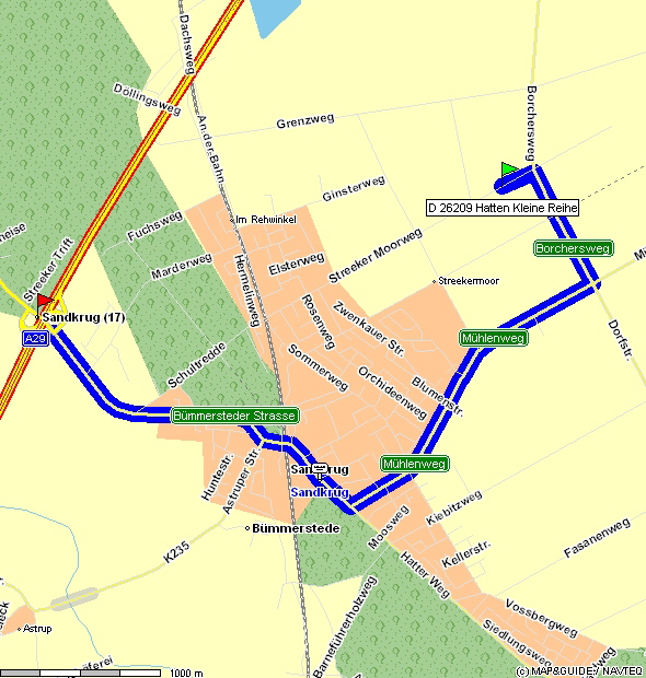 Wegbeschreibung von der Autobahnabfahrt zum Hundeplatz !